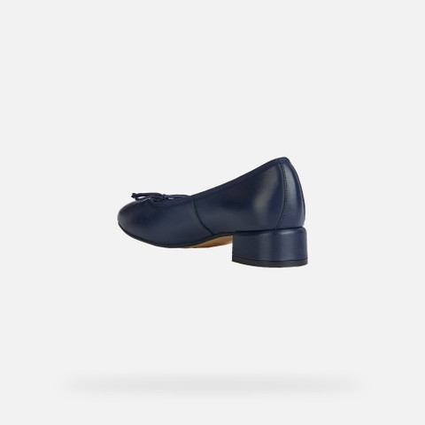 heeled ballet flats FLORETIA WOMAN Navy - image number 3 | GEOX