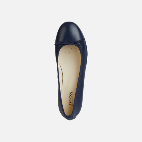 heeled ballet flats FLORETIA WOMAN Navy - image number 5 | GEOX