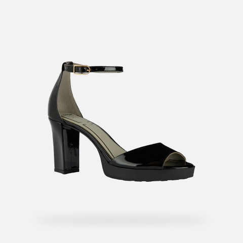 Geox® WALK PLEASURE 85S1: Women's black High-Heeled Sandals | Geox®
