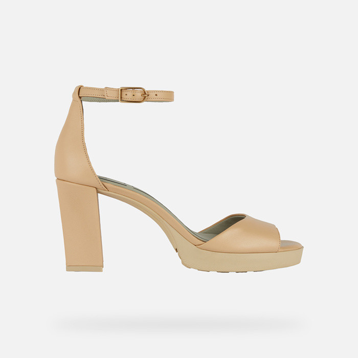 High-heeled sandals WALK PLEASURE 85S1 WOMAN Nude | GEOX