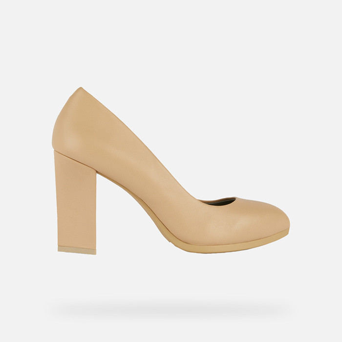 High-heel court shoes WALK PLEASURE 90.1 WOMAN Beige | GEOX