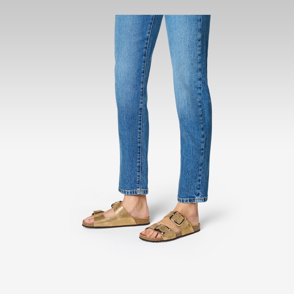 Slides shoes BRIONIA R WOMAN Light Gold - image number 1 | GEOX