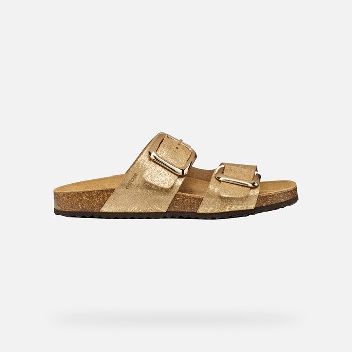 Slides shoes BRIONIA R WOMAN Light Gold | GEOX