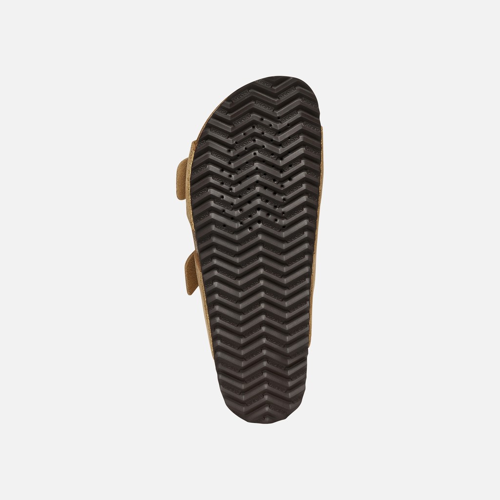 Slides shoes BRIONIA R WOMAN Light Gold - image number 6 | GEOX