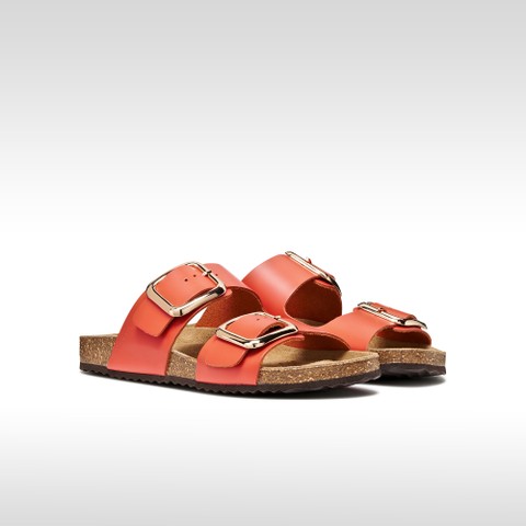 Slides shoes BRIONIA R WOMAN Coral - image number 2 | GEOX