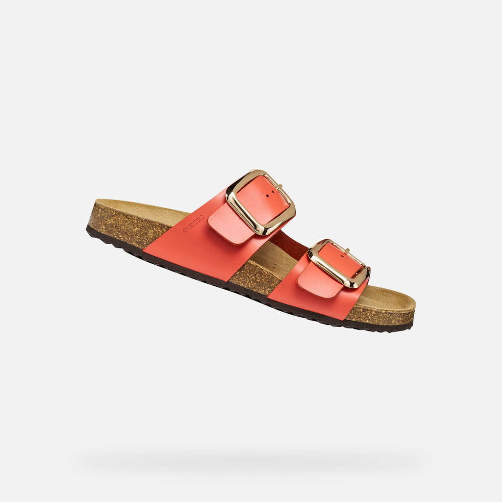 Slides shoes BRIONIA R WOMAN Coral - image number 0 | GEOX