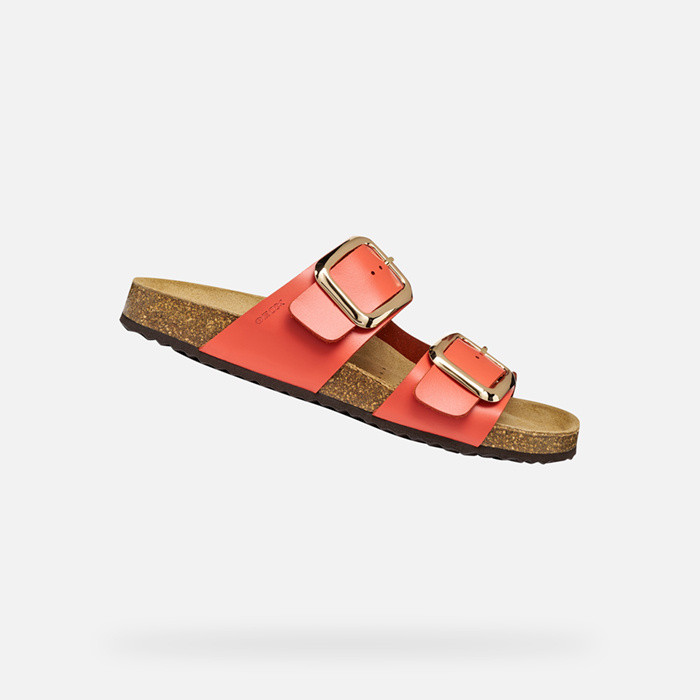 Slides shoes BRIONIA R WOMAN Coral | GEOX