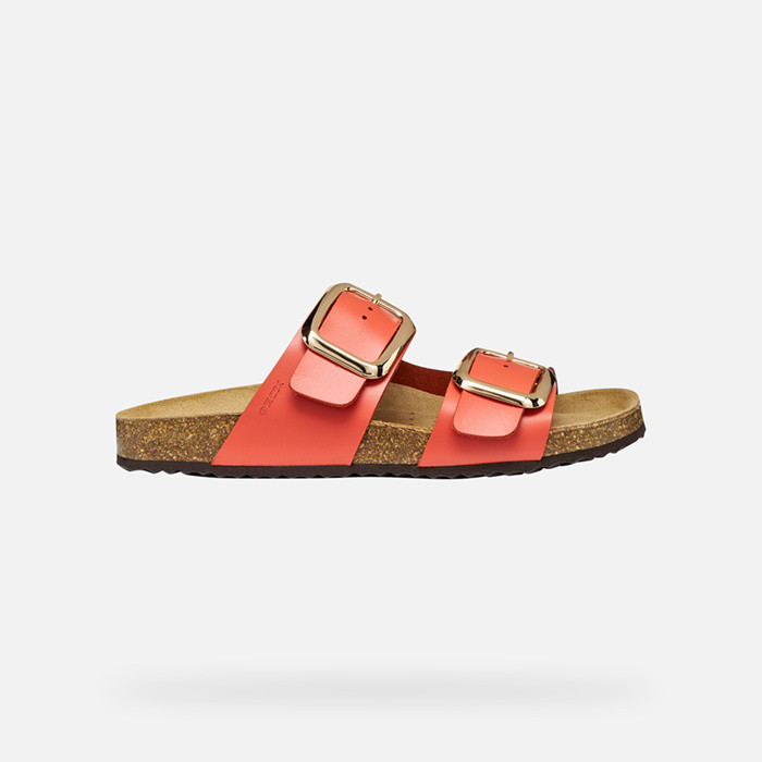 Slides shoes BRIONIA R WOMAN Coral | GEOX