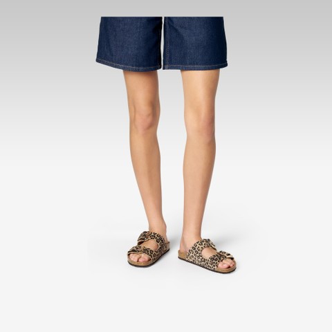 Ciabatte leopardate BRIONIA R DONNA Cuoio - image number 1 | GEOX