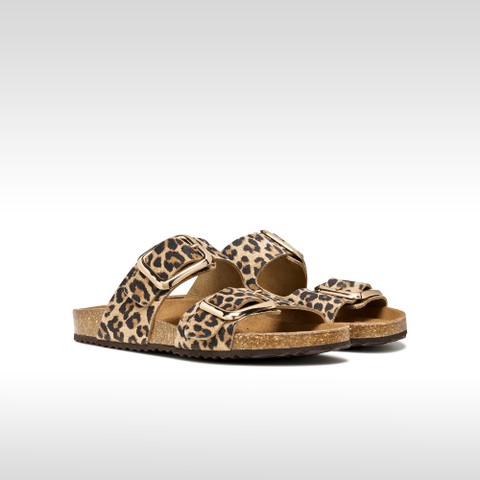 Ciabatte leopardate BRIONIA R DONNA Cuoio - image number 2 | GEOX