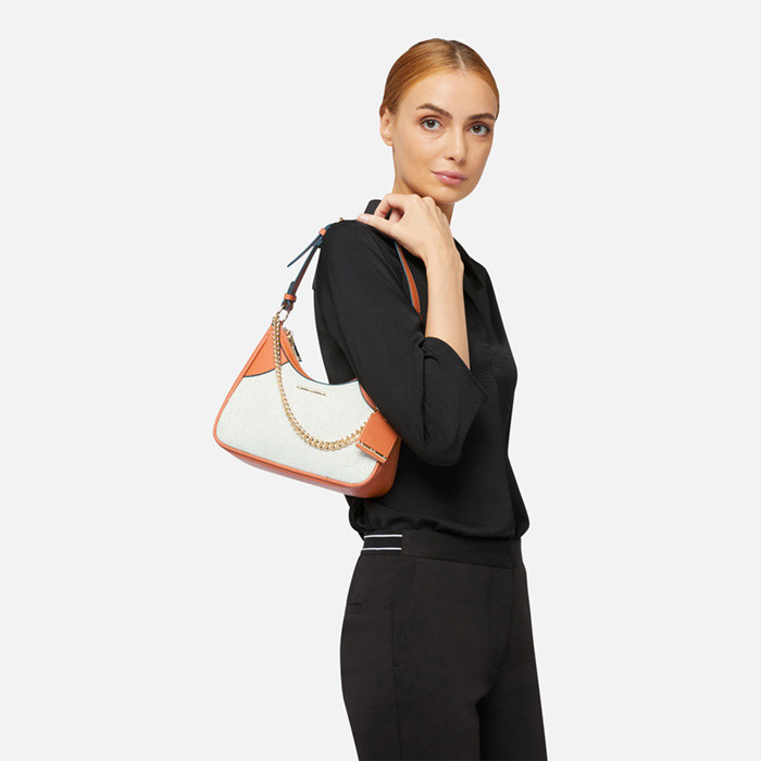 Bags MERIEG WOMAN Orange/Beige | GEOX