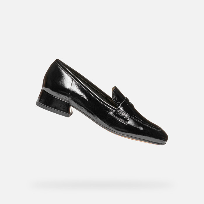 Leather loafers DHYALMA WOMAN Black | GEOX