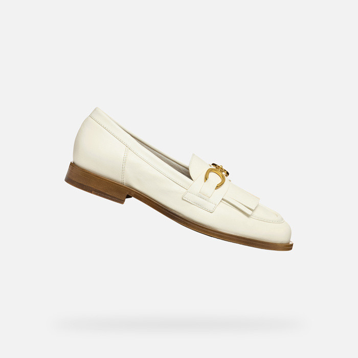 Leather loafers PROMETYA WOMAN Papyrus | GEOX