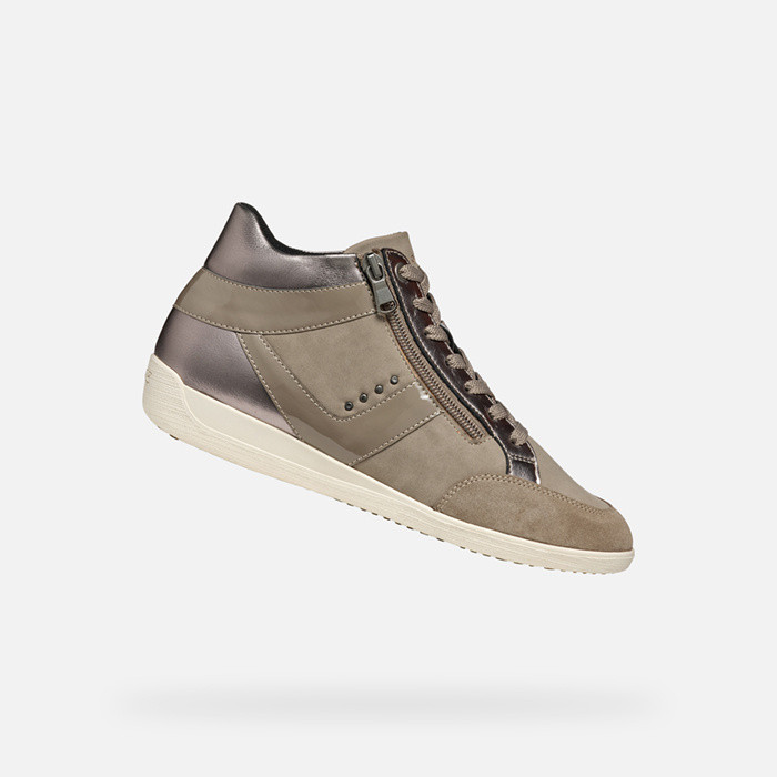 High top sneakers MYRIA WOMAN Taupe | GEOX