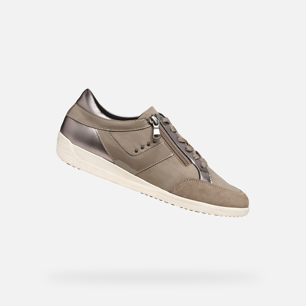 Geox MYRIA FEMME Baskets basse Canon de fusil Taupe Geox