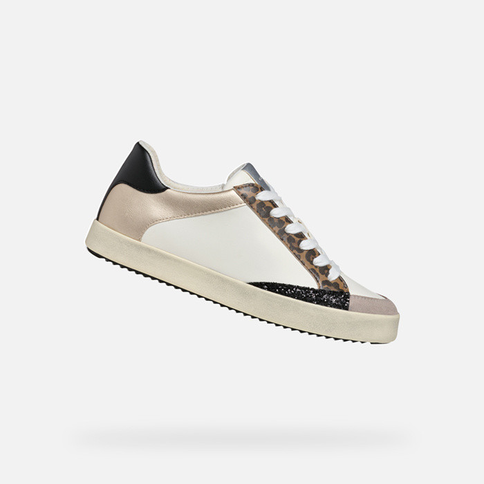 Low top sneakers BLOMIEE WOMAN Optic white/Mud | GEOX