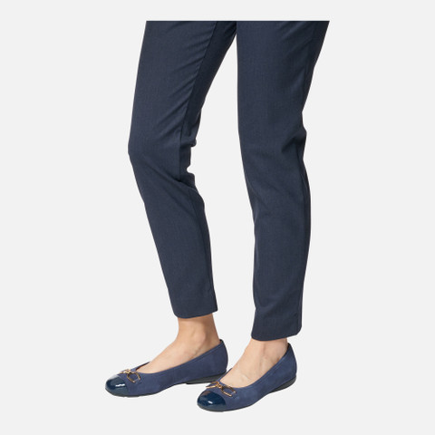 suede ballerina pumps ANNYTAH WOMAN Dark Jeans/Navy - image number 2 | GEOX