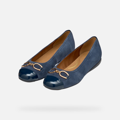 suede ballerina pumps ANNYTAH WOMAN Dark Jeans/Navy - image number 8 | GEOX