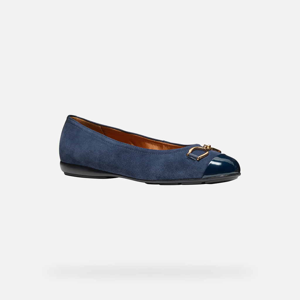 suede ballerina pumps ANNYTAH WOMAN Dark Jeans/Navy - image number 3 | GEOX