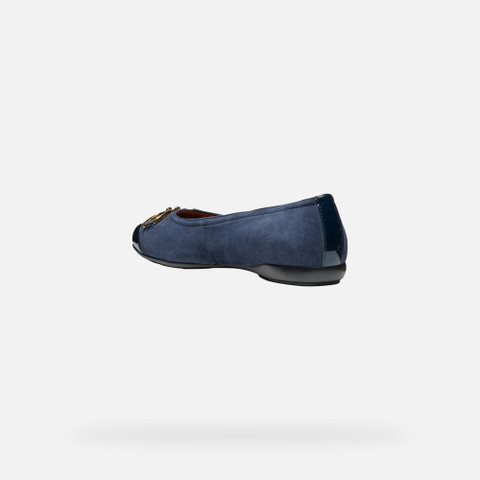 suede ballerina pumps ANNYTAH WOMAN Dark Jeans/Navy - image number 4 | GEOX