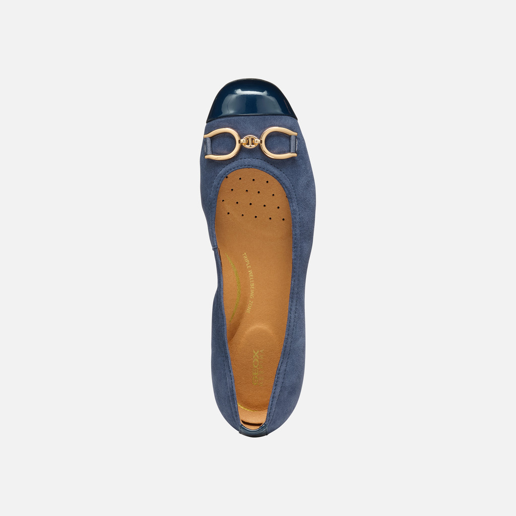 suede ballerina pumps ANNYTAH WOMAN Dark Jeans/Navy - image number 6 | GEOX