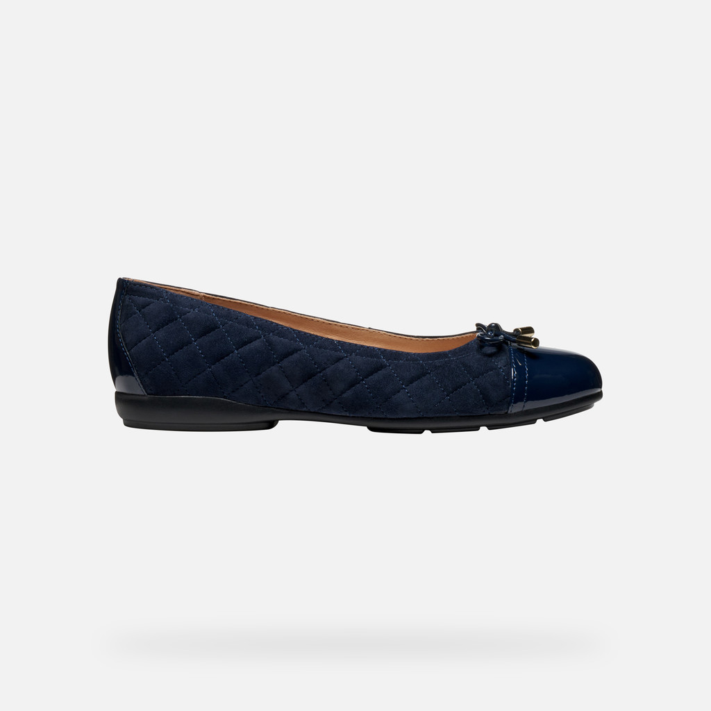 Suede ballerina pumps ANNYTAH WOMAN Navy - image number 1 | GEOX