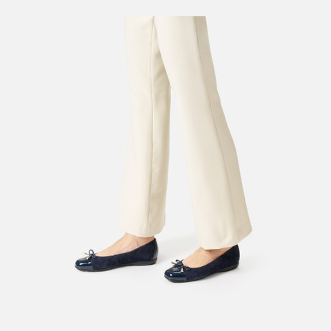 Suede ballerina pumps ANNYTAH WOMAN Navy - image number 2 | GEOX