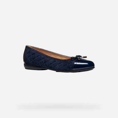 Suede ballerina pumps ANNYTAH WOMAN Navy - image number 2 | GEOX