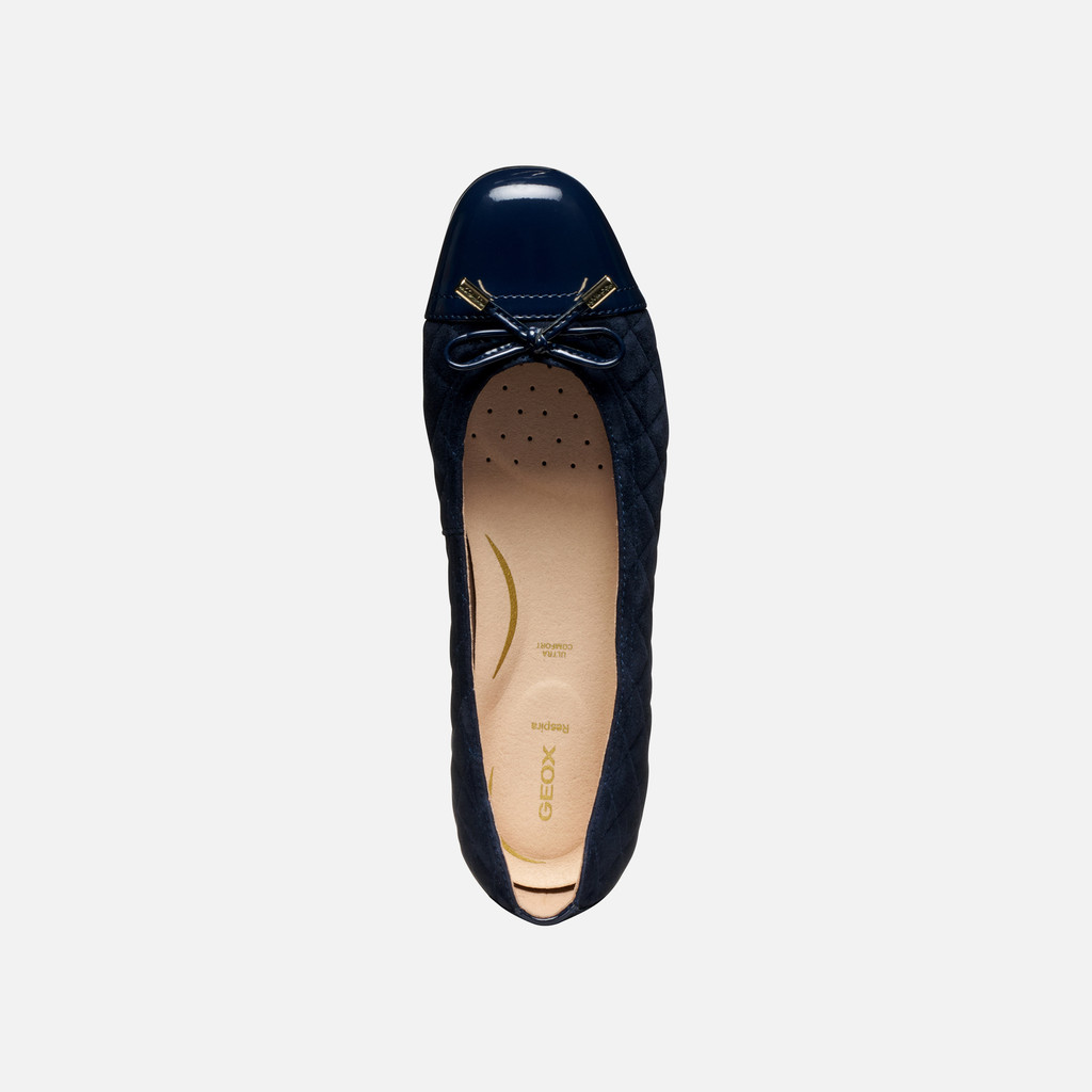 Suede ballerina pumps ANNYTAH WOMAN Navy - image number 5 | GEOX