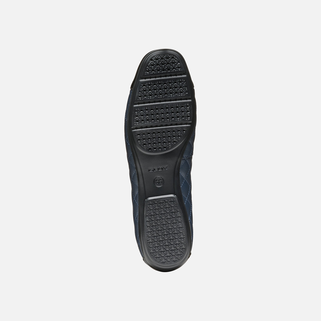 leather ballerina flats ANNYTAH WOMAN Navy/Black - image number 7 | GEOX