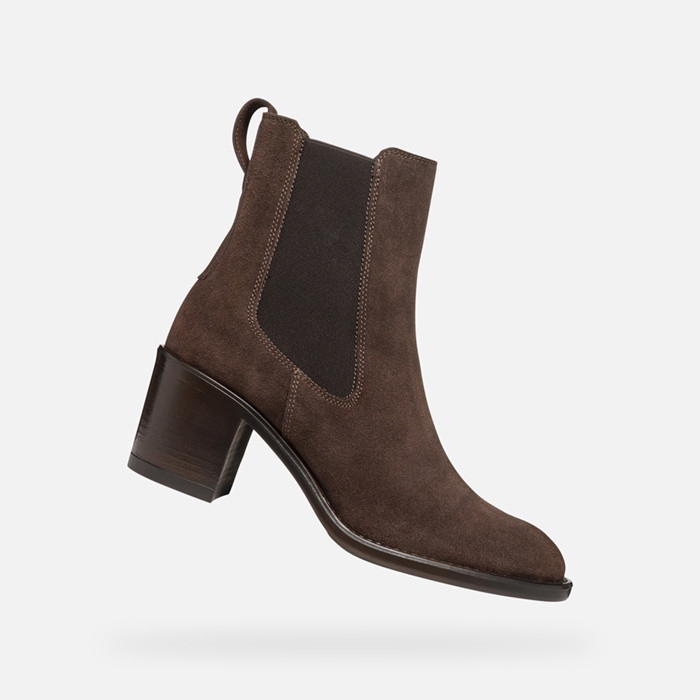 Bottines FARNIA FEMME Brun foncé | GEOX