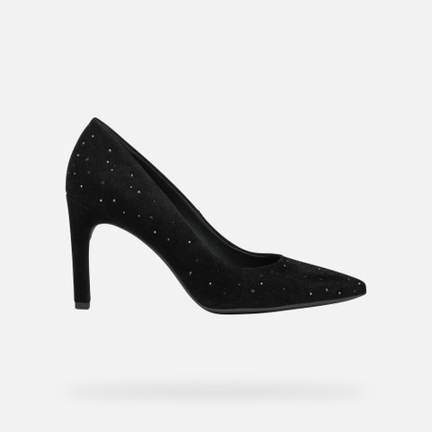 high-heeled court shoes FAVIOLA WOMAN Brilliant black - image number 1 | GEOX