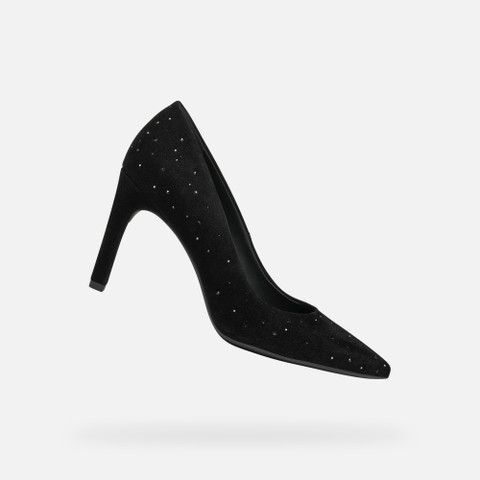 high-heeled court shoes FAVIOLA WOMAN Brilliant black - image number 0 | GEOX