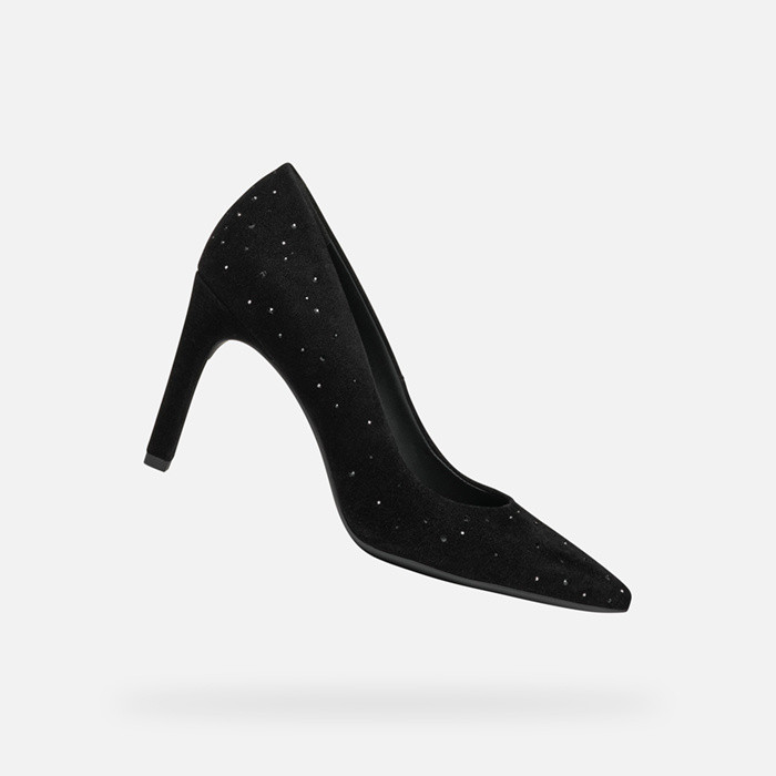High-heeled court shoes FAVIOLA WOMAN Brilliant black | GEOX