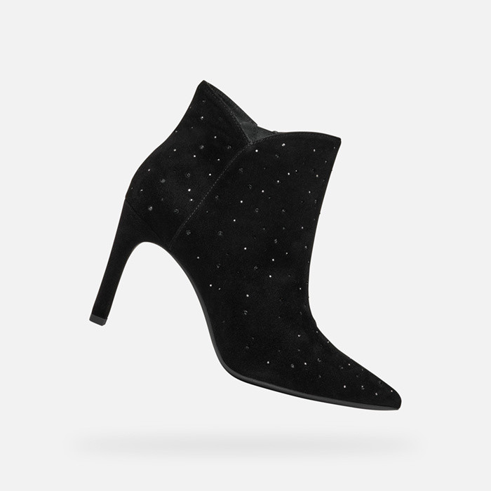 High-heel ankle boots FAVIOLA WOMAN Brilliant black | GEOX