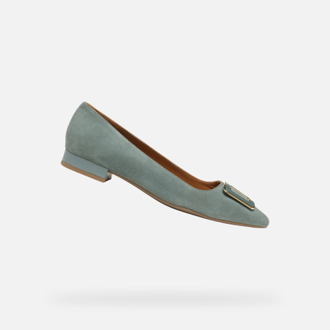 Geox CHARYSSA WOMAN Sage suede ballerina pumps Geox