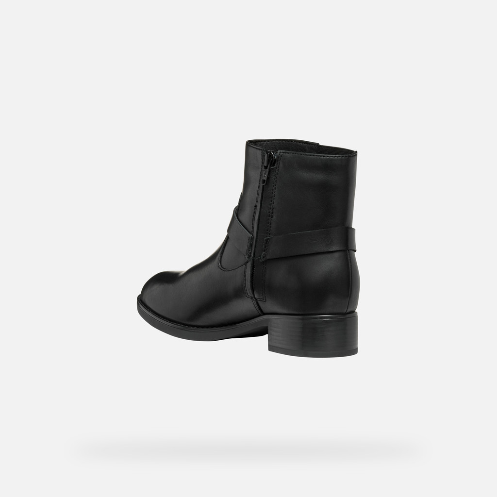 Geox black ankle boots best sale