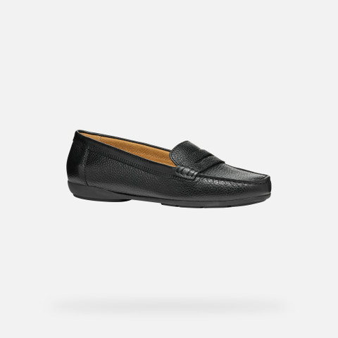 leather loafers ANNYTAH MOC WOMAN Black - image number 3 | GEOX