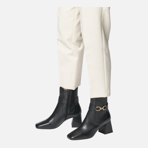 medium heel ankle boots CORONILLA WOMAN Black - image number 2 | GEOX