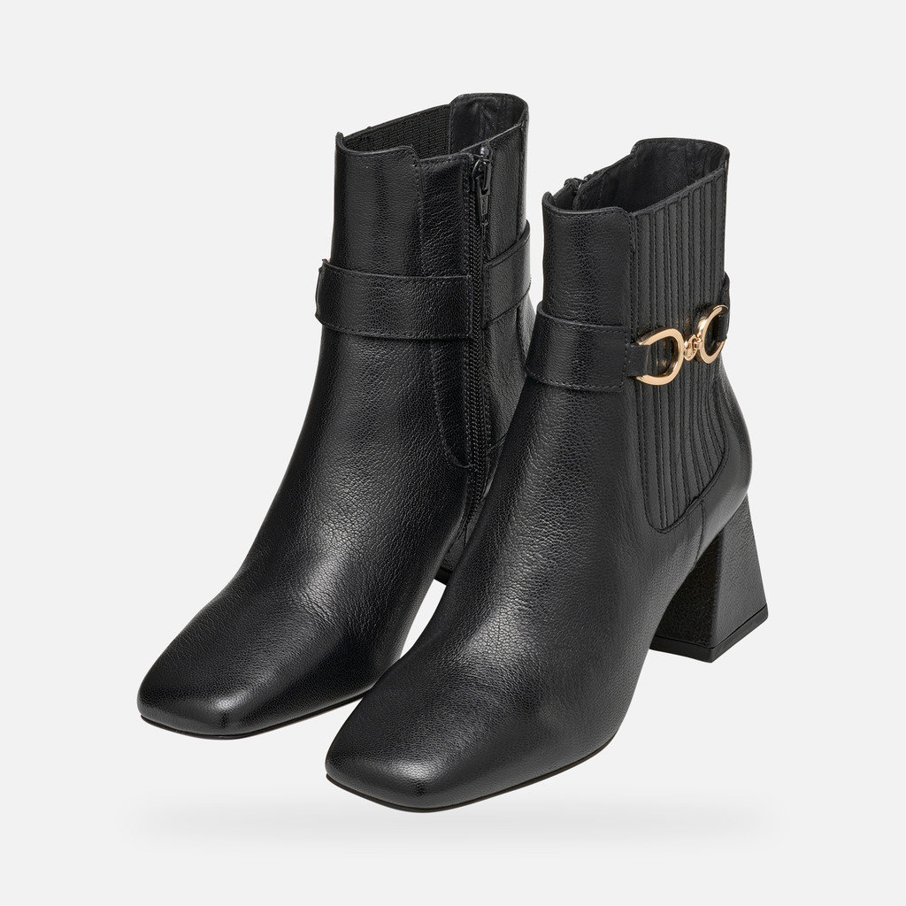 medium heel ankle boots CORONILLA WOMAN Black - image number 8 | GEOX