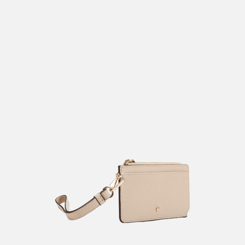 Wallet with zip WALLET WOMAN Off White - image number 1 | GEOX