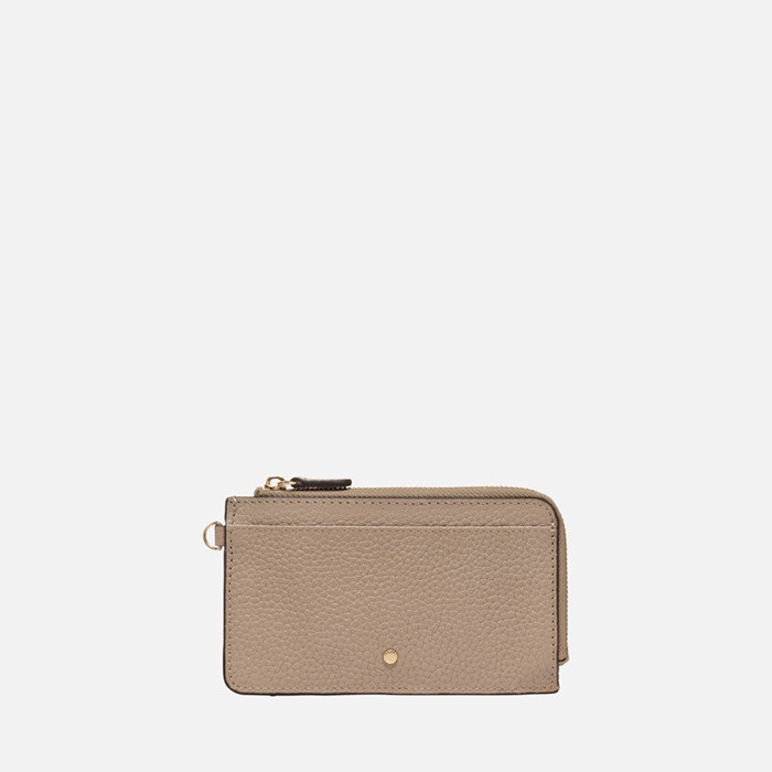 Wallet with zip WALLET WOMAN Light Taupe | GEOX