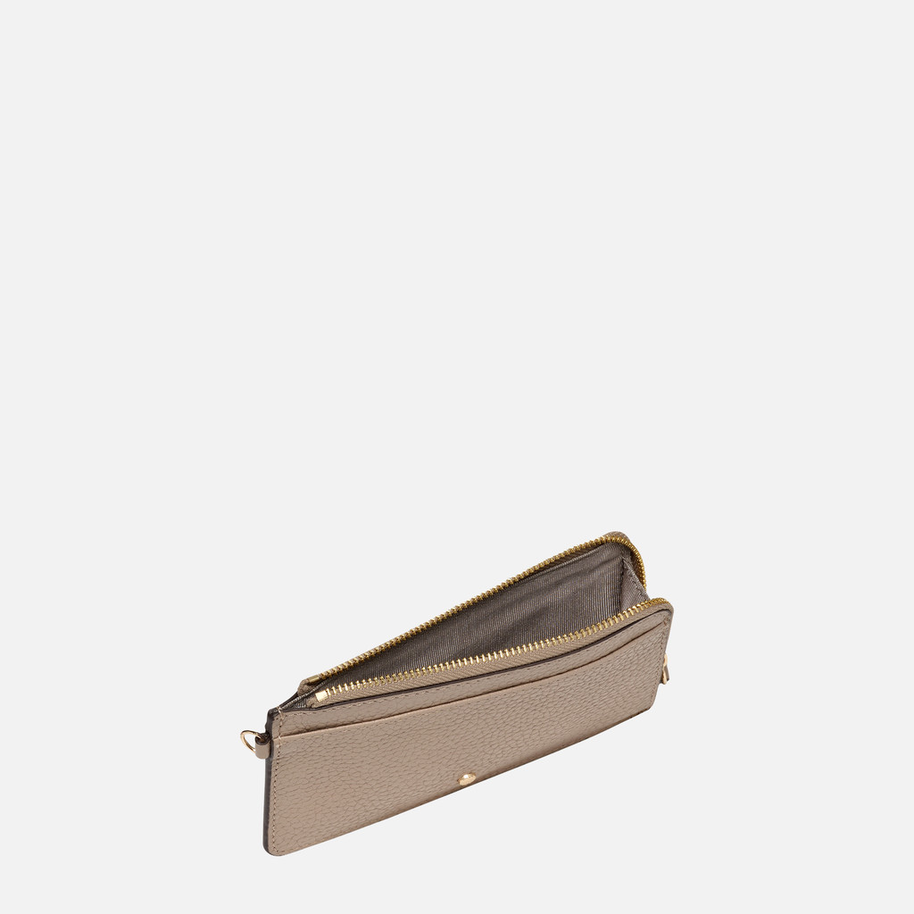 Wallet with zip WALLET WOMAN Light Taupe - image number 3 | GEOX