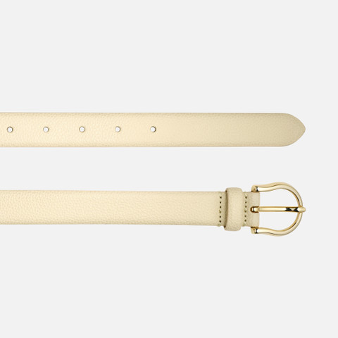 leather belt BELT WOMAN Off White - image number 1 | GEOX