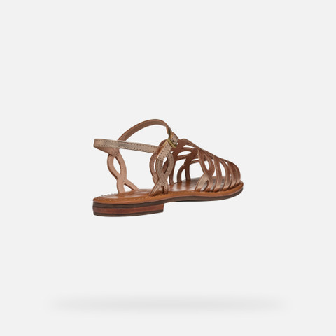 flat sandals SOZY S WOMAN Light Gold - image number 4 | GEOX
