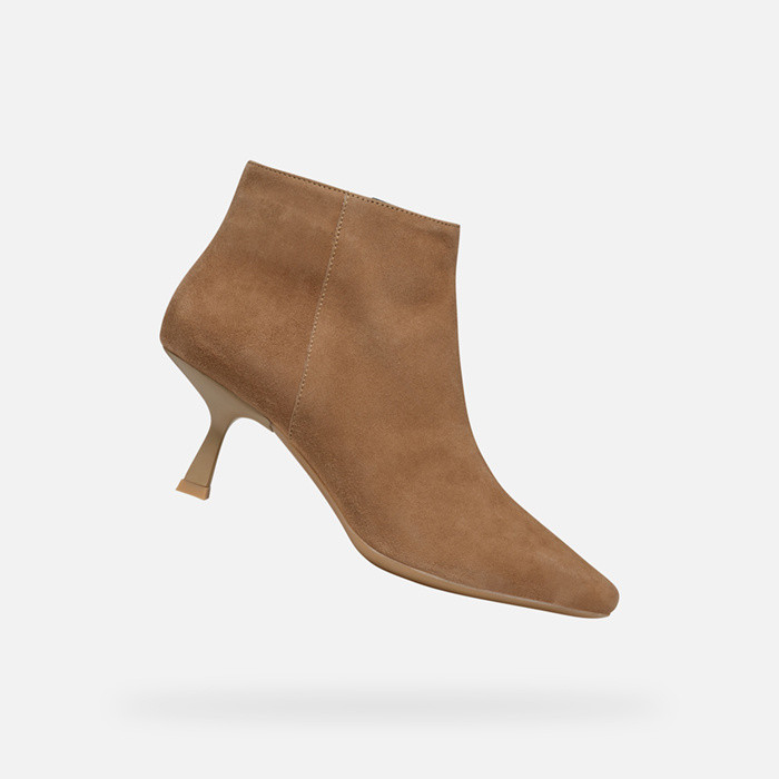 Medium heel ankle boots GISELDA R WOMAN Mud | GEOX
