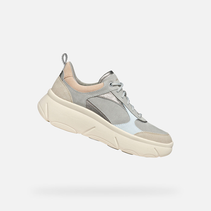 Low top sneakers NEBULA 2.0 X WOMAN Dark Grey/Light taupe | GEOX