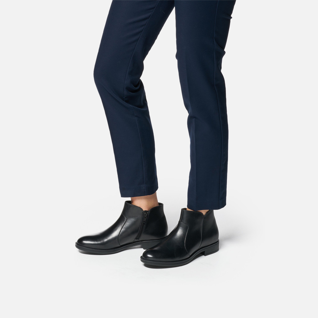 Low heel ankle boots JAYLON 2 WOMAN Black - image number 2 | GEOX