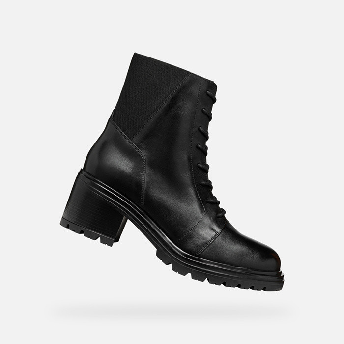 Ankle boots with laces DAMIANA WOMAN Black | GEOX