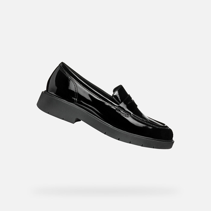 Leather loafers SPHERICA EC1 WOMAN Black | GEOX